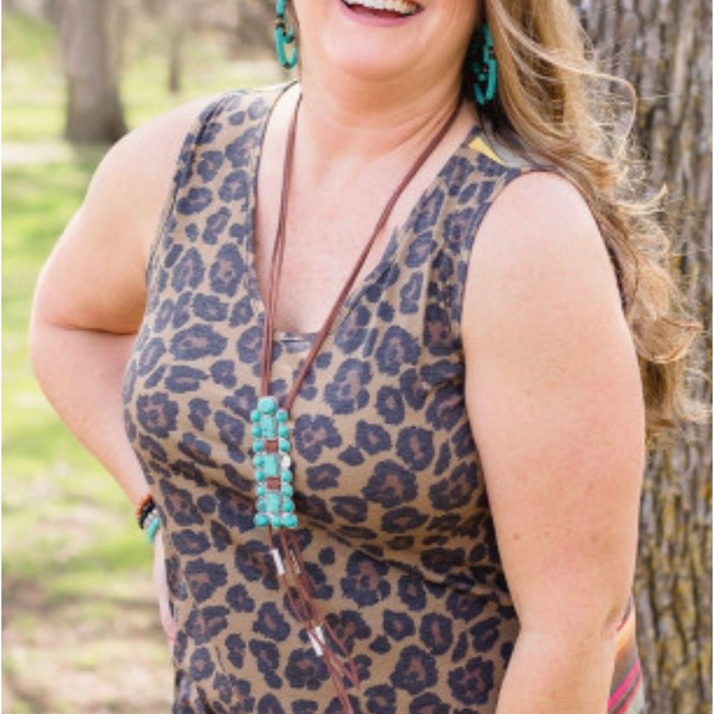 ‼️🤠Leopard Serape Print Tank ‼️🤠